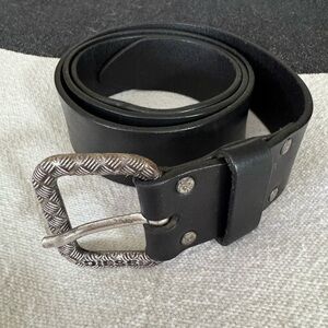 Diesel Vintage Men's Black Leather Belt